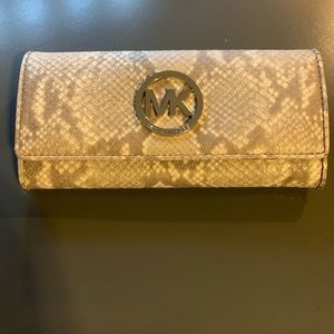Michael Kors snake-print wallet.